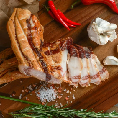 Сало копченое с прослойкой (почеровка) 1 кг Сало копченое с прослойкой (почеровка) 1 кг